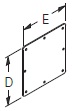 Cooper/B-Line NEMA 12 Wireway; Closure Plate; 8" x 8"