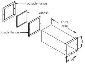 Cooper/B-Line NEMA 12 Wireway; Telescopic Fitting; 8" x 8"; 1.5" - 13.5" Length; Gray ANSI 61; Feed-Thru