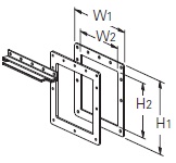 Cooper/B-Line NEMA 12 Wireway; Box Connector; 8" x 8"