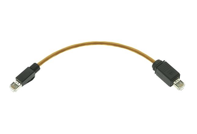 Harting Ethernet Cordset; RJ45 to RJ45; Male Straight to Male Straight; 8-Pin; 8 x 26AWG; Shielded; 3m PVC Cable