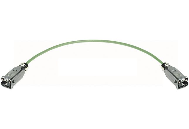 Harting PROFINET Cordset; RJ45 to RJ45; Male Straight to Male Straight; 8-Pin; 4 x 22AWG; Shielded; 3m PUR Cable