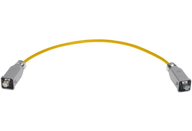 Harting Ethernet Cordset; RJ45 to RJ45; Male Straight to Male Straight; 8-Pin; 8 x 26AWG; Shielded; 1.5m PVC Cable