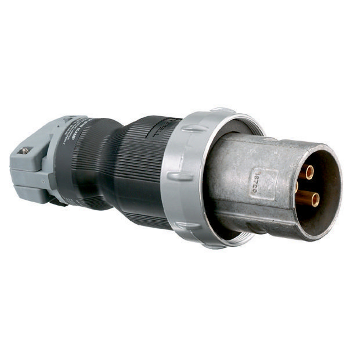 Hubbell Wiring Device-Kellems Mechanical Interlock Insulgrip Plug; 60A; 600VAC; 2-Wire; 3-Pole