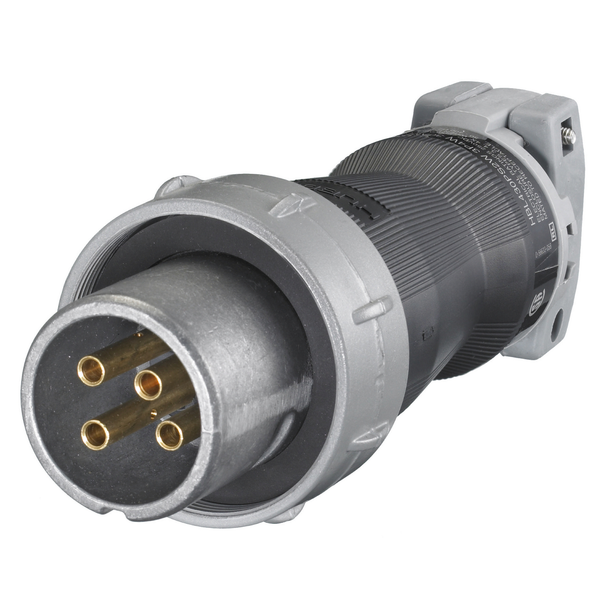 Hubbell Wiring Device-Kellems Mechanical Interlock Insulgrip Plug; 30A; 600VAC; 3-Wire; 4-Pole