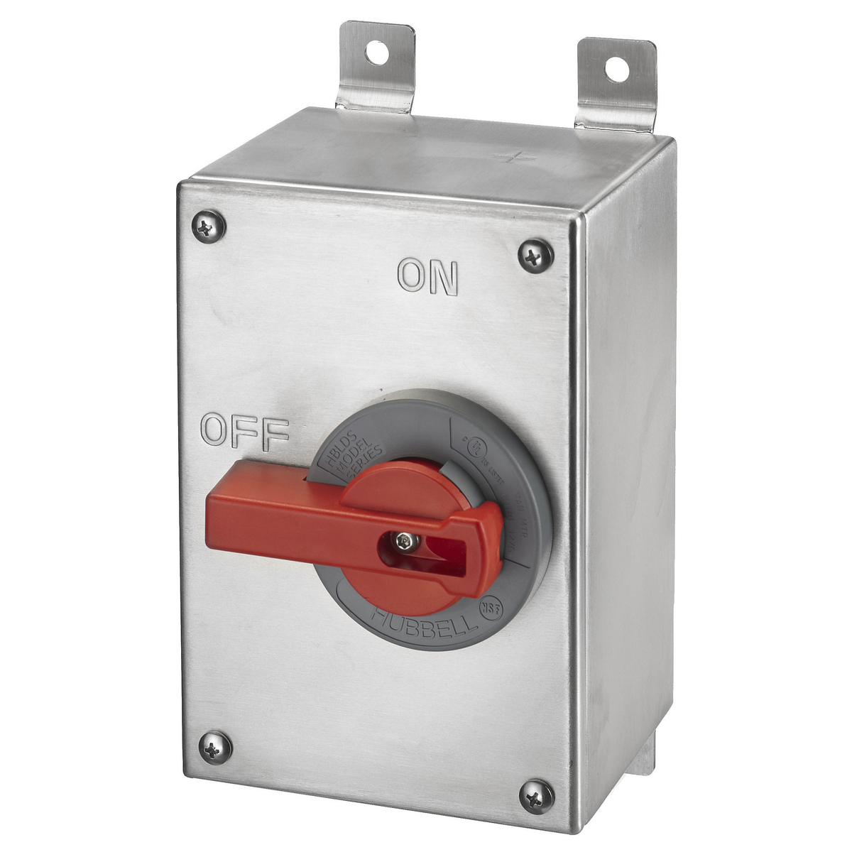 Hubbell WDK Non-Fusible Disconnect Switch; 3-Pole; 30A; Enclosed; NEMA 4X; Rotary; Selector Switch - Long Handle; UL 508