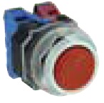 IDEC 30mm Pushbutton; Round; Green; 1NO; Momentary