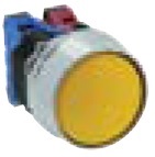 IDEC 30mm Pushbutton; Mushroom - 40mm; Blue; 1NC; Momentary