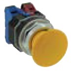 IDEC 30mm Pushbutton; Mushroom - 40mm; Red; 1NC; Pull-to-Reset