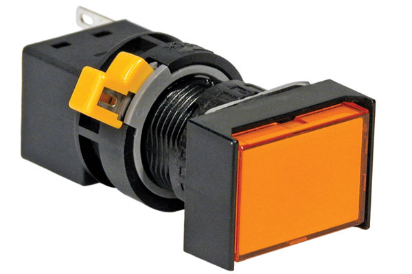 IDEC 16mm Pilot Light; Rectangular; Flat; LED; 24VAC/DC; Blue