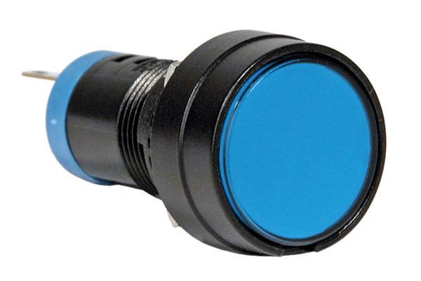 IDEC 16mm Pilot Light; Oversize Round Unibody; Flat; LED; 120VAC; Red