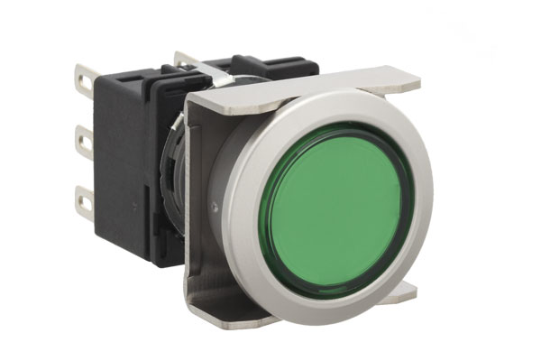 IDEC 18.2mm Illuminated Pushbutton; Round; Red; 24VAC/DC; SPDT; Maintained