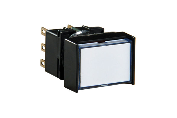 IDEC 16mm Illuminated Pushbutton; Rectangular; White; 24VAC/DC; SPDT; Momentary