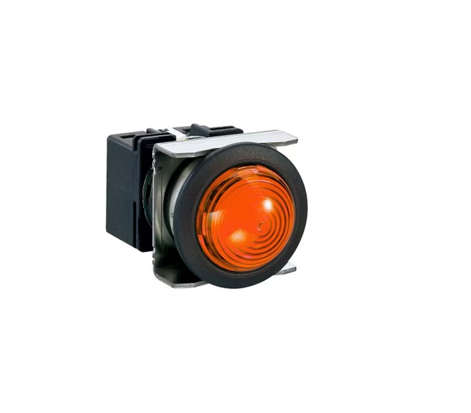 IDEC 18.2mm Pilot Light; Round; Dome; LED; 5VDC; Amber