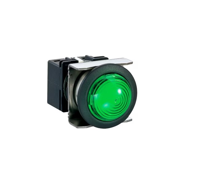 IDEC 18.2mm Pilot Light; Round; Dome; LED; 12VAC/DC; Green