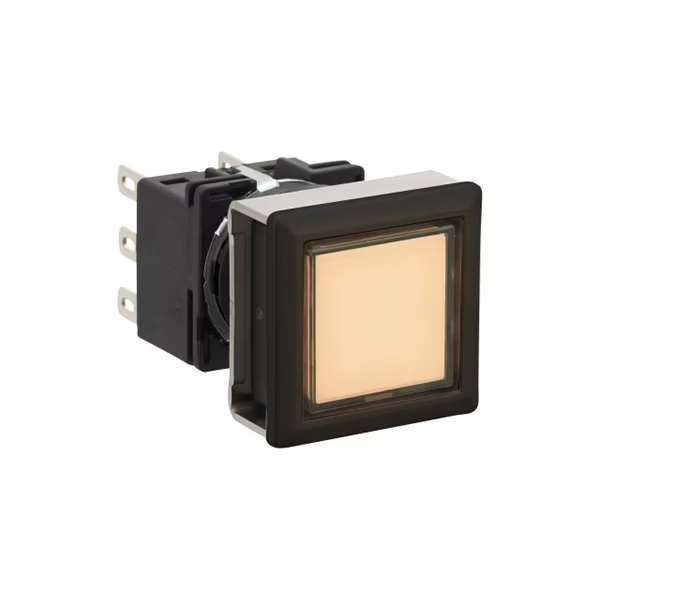 IDEC 18.2mm x 18.2mm Illuminated Pushbutton; Square; White; 24VAC/DC; SPDT; Momentary