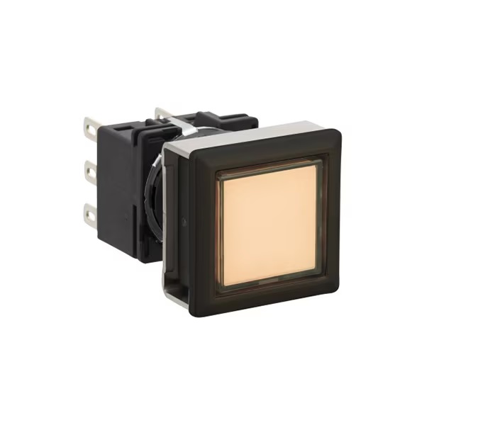 IDEC 18.2mm x 18.2mm Illuminated Pushbutton; Square; White; 24VAC/DC; SPDT; Momentary