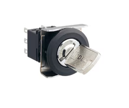 IDEC 22mm Key Selector Switch; Round; 2-Position; SPDT; Maintained; 5A (Thermal); Key Removal: Left Position
