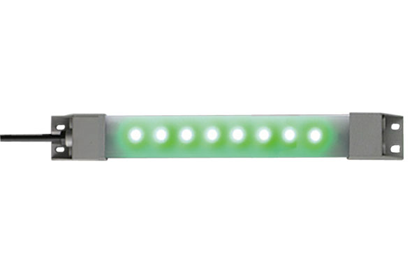 IDEC LED Machine Light; Rectangular; 210 x 27.5 x 16.mm; Green Light; 24VDC; IP65; Potted Cable
