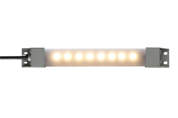 IDEC LED Machine Light; Rectangular; 210 x 27.5 x 16.mm; Warm White Light; 24VDC; IP65; Potted Cable