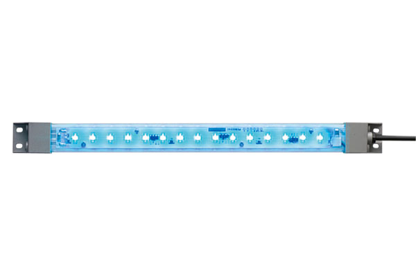 IDEC LED Machine Light; Rectangular; 330 x 27.5 x 16.mm; Blue Light; 24VDC; IP65; Potted Cable