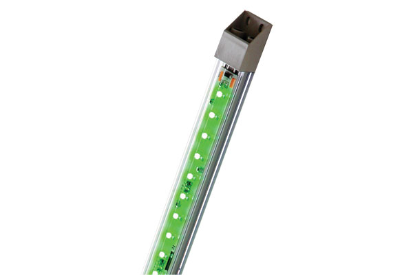 IDEC LED Machine Light; Rectangular; 830 x 27.5 x 16.mm; Green Light; 24VDC; IP65; Potted Cable