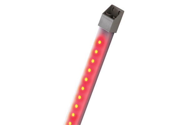 IDEC LED Machine Light; Rectangular; 830 x 27.5 x 16.mm; Red Light; 24VDC; IP65; Potted Cable