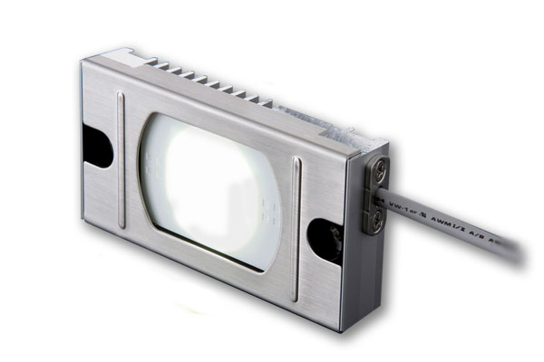 IDEC LED Machine Light; Rectangular; 100 x 50 x 25mm; Cool White Light; 24VDC; IP69K; Potted Cable