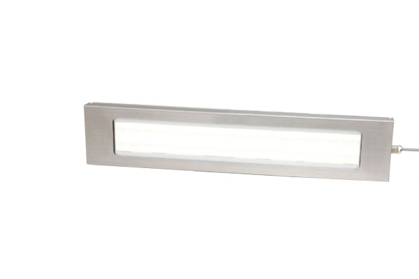 IDEC LED Machine Light; Rectangular; 365 x 84 x 24.8mm; Cool White Light; 24VDC; IP69K; Potted Cable w/ M12 QD