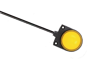 IDEC 37.4mm Status Indicator; 1-Segment; Yellow; Steady; 24VAC/DC; 3m Potted Cable