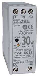 IDEC Switching Power Supply; 24VDC OUT; 1.3A; 85-264VAC / 100-370VDC IN; Single Phase; DIN Rail or Panel Mount; Plastic - Slim