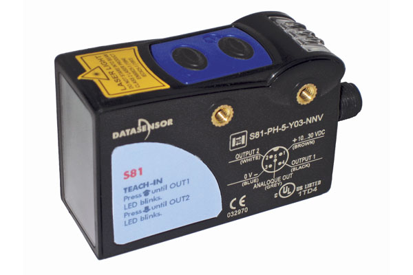 IDEC Laser Distance Measurement Sensor; Diffuse; Rectangular; 0.3-4m; 19.2-28.8VDC; 0-10V / NPN; Laser - Class 2; M12 QD