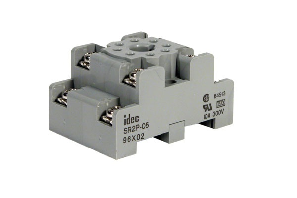 IDEC Socket; 8-Pin; Screw Terminal; for RR1PA;RR2P;GE1A;GT5P;GT3 Timers (8 pin only); DIN Rail or Panel Mount