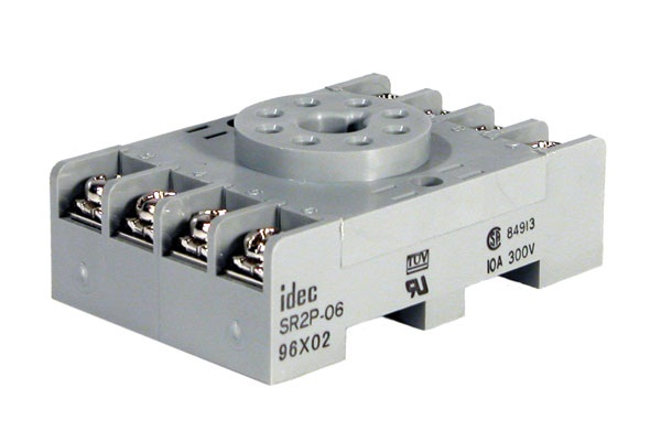 IDEC Socket; 8-Pin; Screw Terminal; for RR1PA;RR2P;GE1A;GT5P;GT3 Timers (8 pin only); DIN Rail or Panel Mount