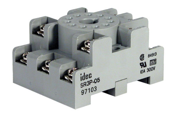 IDEC Socket; 11-Pin; Screw Terminal; for RR2KP;RR3PA;GT3 Timers (11 pin only); DIN Rail or Panel Mount