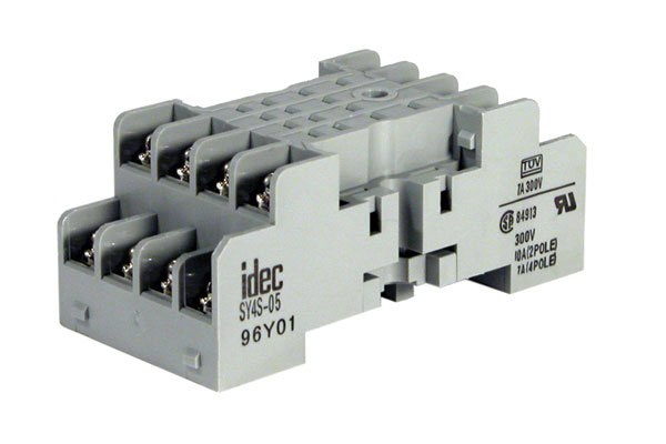 IDEC Socket; 14-Pin; Screw Terminal; for RY2KS;RY4S;RY42S;RU4S;GT5Y-4 Relays; DIN Rail or Panel Mount