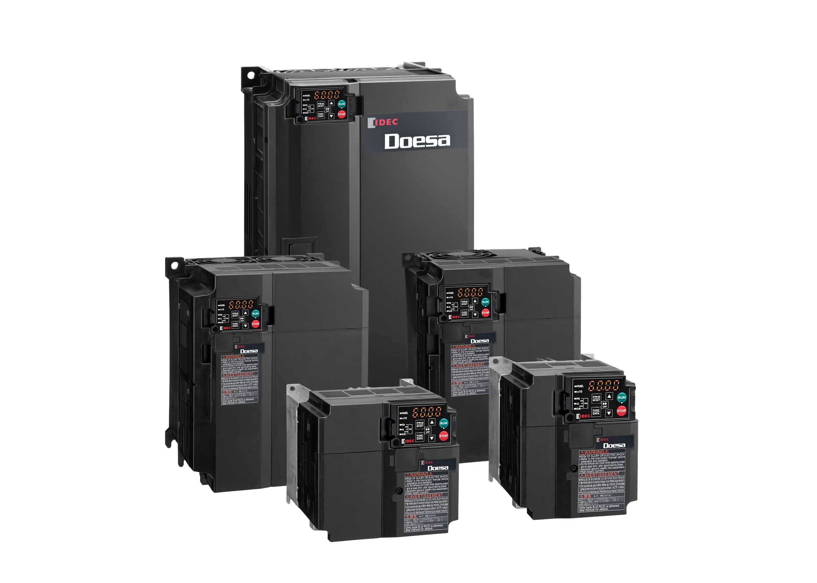 IDEC Variable Frequency Drive; 25HP; 380-480VAC 3-Phase IN; 380-480VAC 3-Phase OUT; 37A; IP20