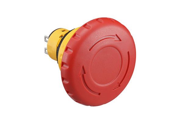 IDEC 16mm Non-Illuminated E-Stop; Gray Mushroom - 40mm; Standard - Plastic; 1NC; Turn-to-Reset