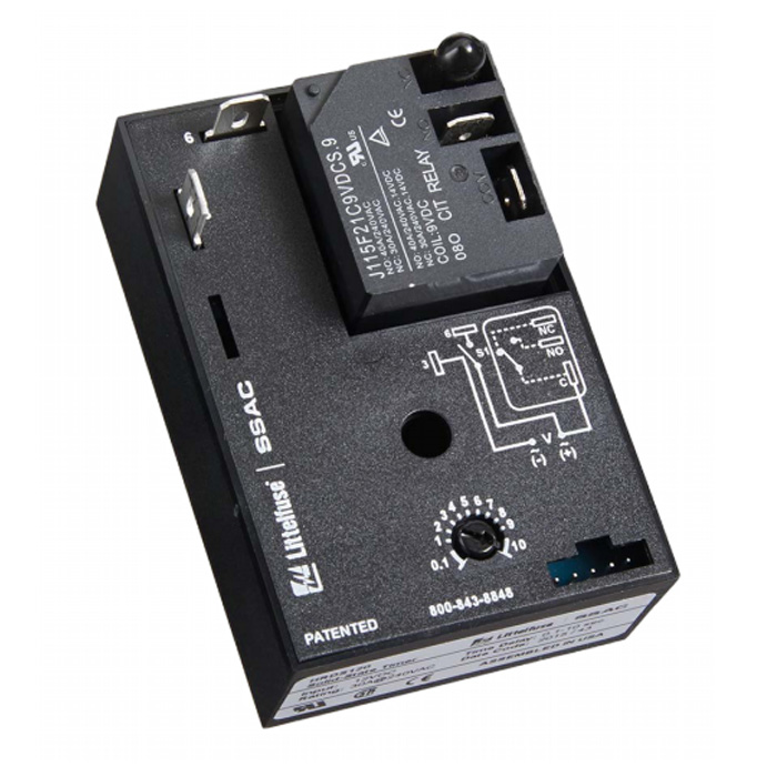 Littelfuse/SSAC One Shot Timer; 24VDC 3m Time Range; SPDT 30A; Signal Trigger; Panel Mount; Single Function