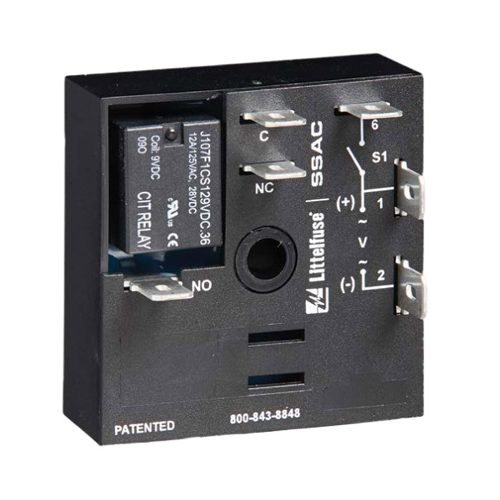 Littelfuse/SSAC Off Delay Timer; 120VAC 5s Time Range; SPDT 10A; Signal Trigger; Panel Mount; Single Function