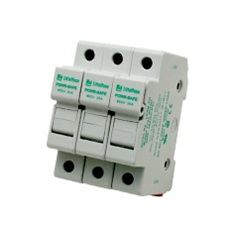 Littelfuse POWR-SAFE Finger-Safe Class CC Fuse Block; 30A; 600VAC; Indicating; DIN Rail Mount