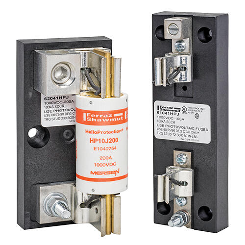 Mersen Fuse Block; for Class J solar fuse; 1000VDC; single pole; box-stud terminals