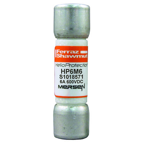 Mersen Solar Fuse; 6A; 600VDC; Midget Size; Ferrule Mount