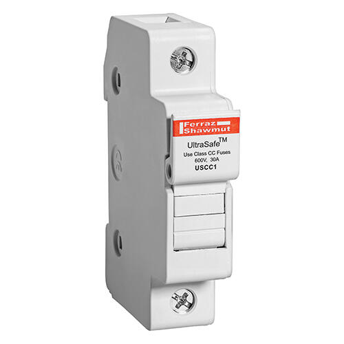 Mersen UltraSafe Class CC Fuse Block; 30A; 600VAC/600VDC; 1-Pole; DIN Rail Mount