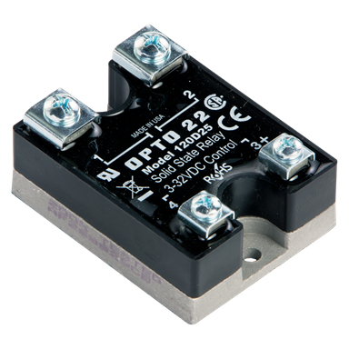 Opto22 Solid State Relay; 25A; 1-NO; 3-32VDC IN; 120VAC OUT; Panel Mount; Zero Crossing