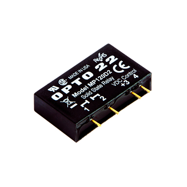 Opto22 Solid State Relay; 2A; 1-NO; 3-24VDC IN; 120VAC OUT; PCB Mount; Zero Crossing