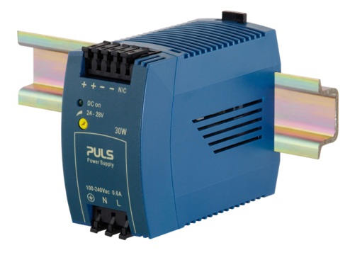 PULS Switching Power Supply; 24VDC OUT; 1.3A; 100-240VAC / 110-300VDC IN; Single Phase; DIN Rail Mount; Plastic - Slim