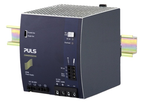 PULS Switching Power Supply; 36VDC OUT; 26.7A; 380-480VAC IN; 3-Phase; DIN Rail Mount; Metal Frame