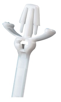 Panduit Dome-Top Wing Push Mount - Metal Barb Cable Tie; Natural; Nylon 6.6; Standard; 8.5" Length; 2" Bundle Diameter; 500 ct.