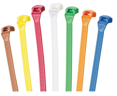 Panduit Contour-Ty Parallel Entry Cable Tie; Green; Nylon 6.6; Miniature; 7.2" Length; 2" Bundle Diameter; 1000 ct.