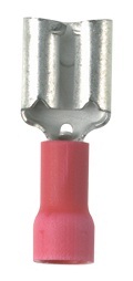 Panduit Pan-Term Female Disconnect; #22 - 18; 0.250 x 0.032" Tab; Red; Vinyl - Funnel Entry; 100 ct.